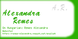 alexandra remes business card